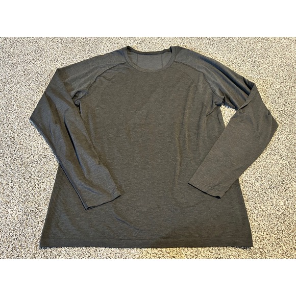 F3 Lululemon XXL Gray Long Sleeve Training Shirt Activewear Athletic Top - Picture 1 of 4